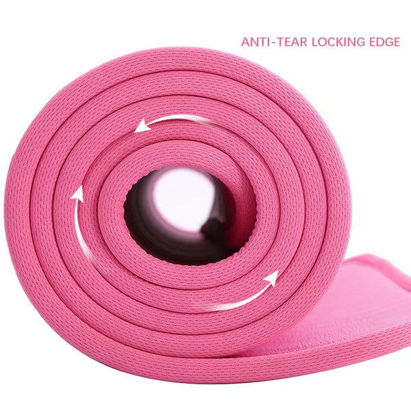 Premium Yoga Mat 10mm Extra Thick Non Slip Exercise Mat 183x61cm NRB Material Reversible Fitness Mat for Yoga Pilates Home Gym Workout Daily Use