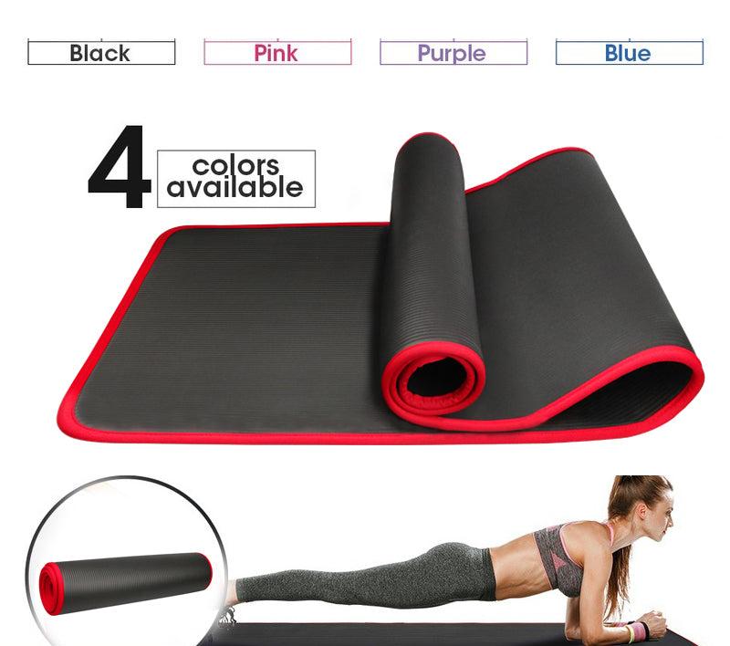 Premium Yoga Mat 10mm Extra Thick Non Slip Exercise Mat 183x61cm NRB Material Reversible Fitness Mat for Yoga Pilates Home Gym Workout Daily Use