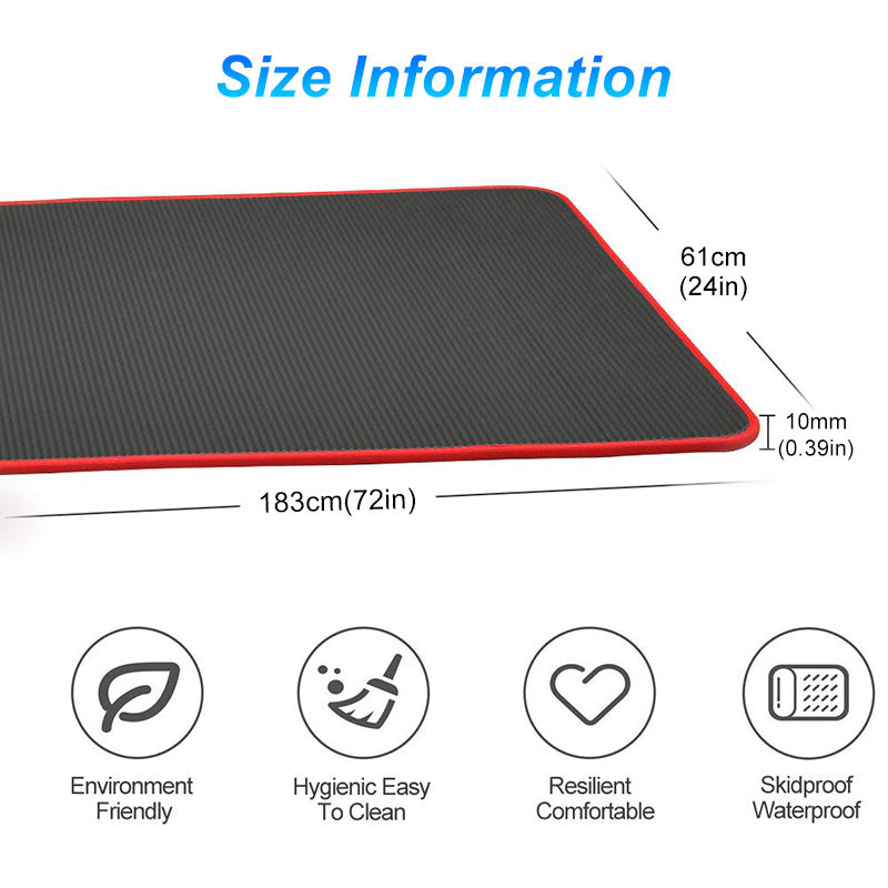 Premium Yoga Mat 10mm Extra Thick Non Slip Exercise Mat 183x61cm NRB Material Reversible Fitness Mat for Yoga Pilates Home Gym Workout Daily Use