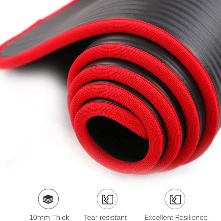 Premium Yoga Mat 10mm Extra Thick Non Slip Exercise Mat 183x61cm NRB Material Reversible Fitness Mat for Yoga Pilates Home Gym Workout Daily Use