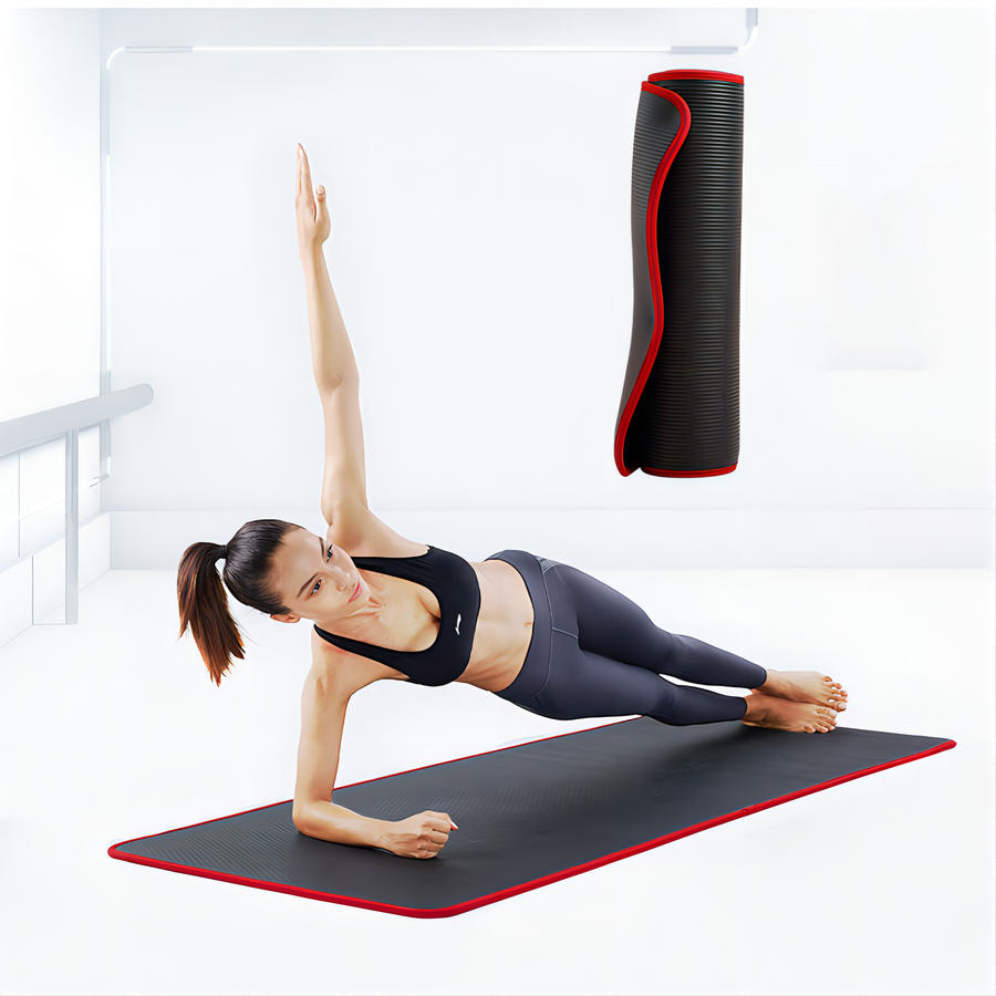 Premium Yoga Mat 10mm Extra Thick Non Slip Exercise Mat 183x61cm NRB Material Reversible Fitness Mat for Yoga Pilates Home Gym Workout Daily Use