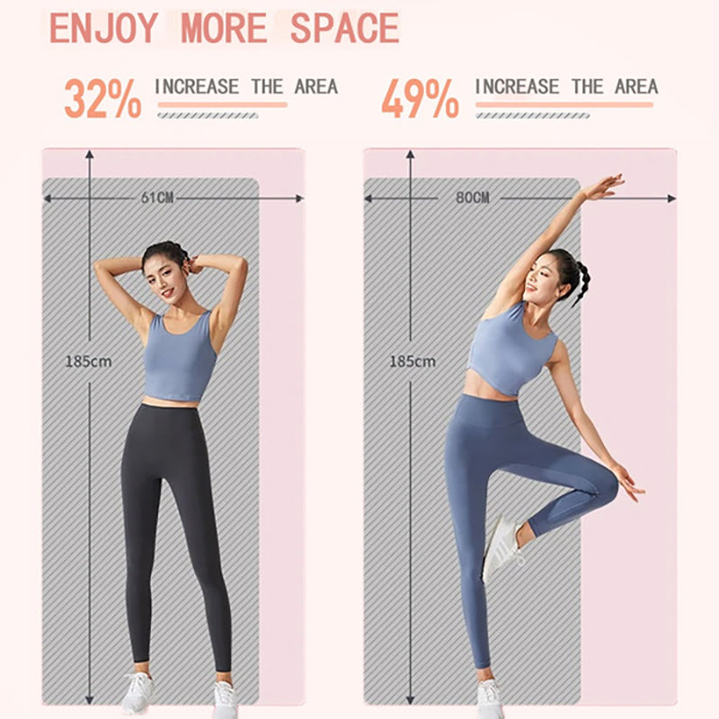 Premium Yoga Mat 2M Extra Long 15MM Thick High Density Exercise Mat Anti Slip Waterproof Fitness Pilates Mat with Carry Bag for Home Gym Daily Use