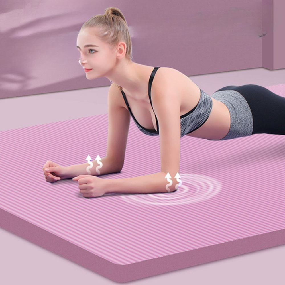 Premium Yoga Mat 2M Extra Long 15MM Thick High Density Exercise Mat Anti Slip Waterproof Fitness Pilates Mat with Carry Bag for Home Gym Daily Use