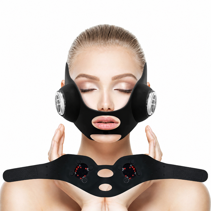 Premium EMS Face Massager V Line Mask Adjustable Facial Training Device Rechargeable Microcurrent Face Belt for Daily Use Skin Care Routine Comfort