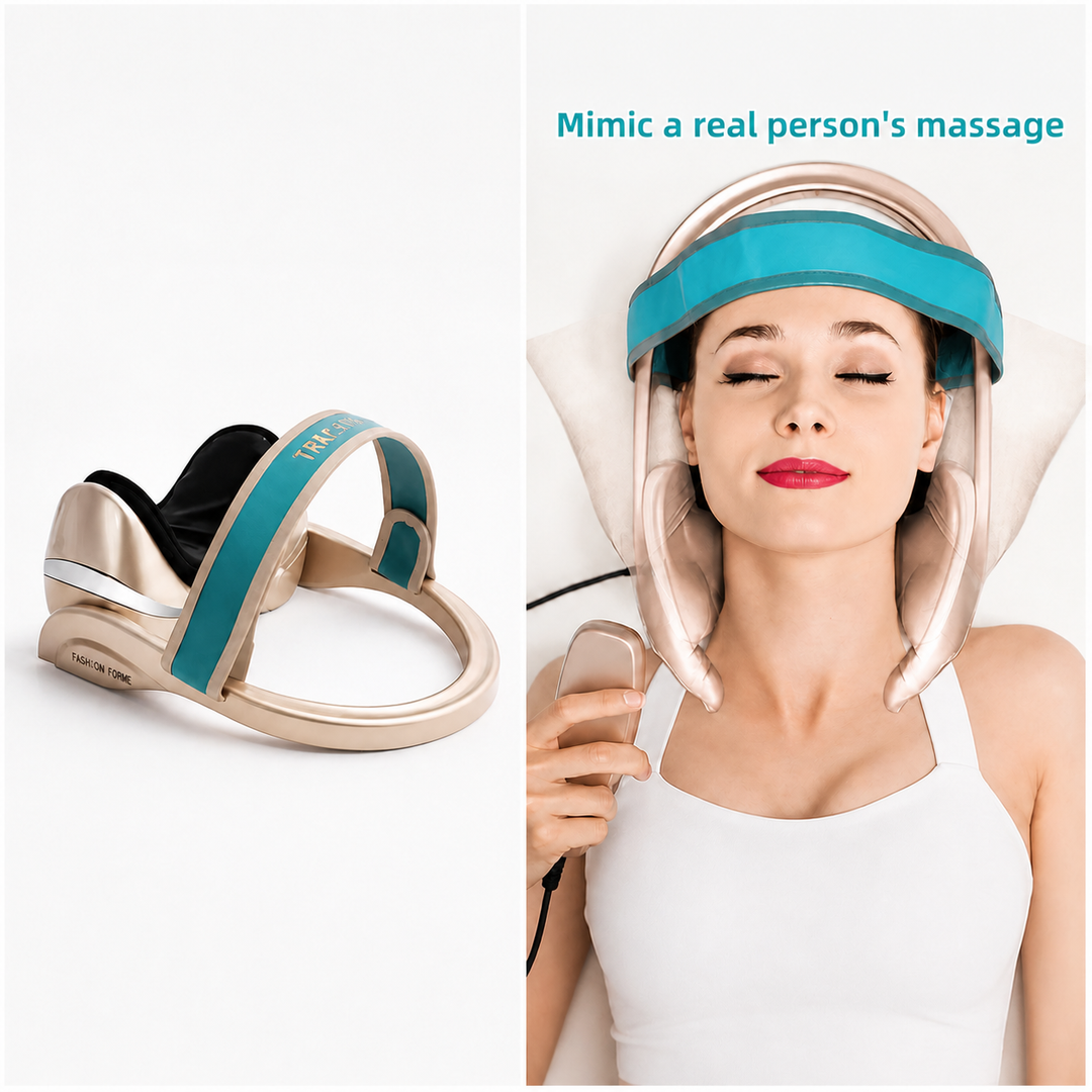 Premium Neck Massage Pillow with Heat & Vibration, 7 Modes, Cervical Traction Device for Pain Relief & Spine Alignment – Adjustable Heating, 3D Airbag Massage