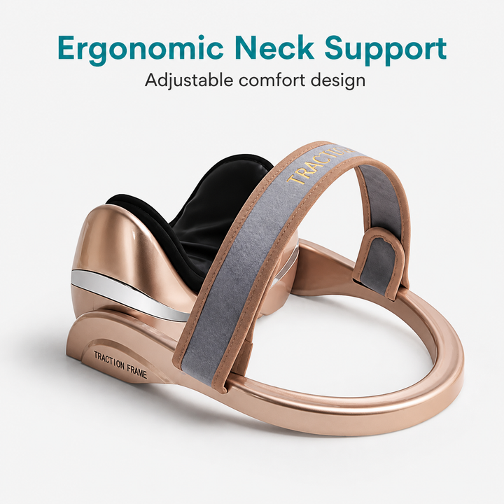 Premium Neck Massage Pillow with Heat & Vibration, 7 Modes, Cervical Traction Device for Pain Relief & Spine Alignment – Adjustable Heating, 3D Airbag Massage