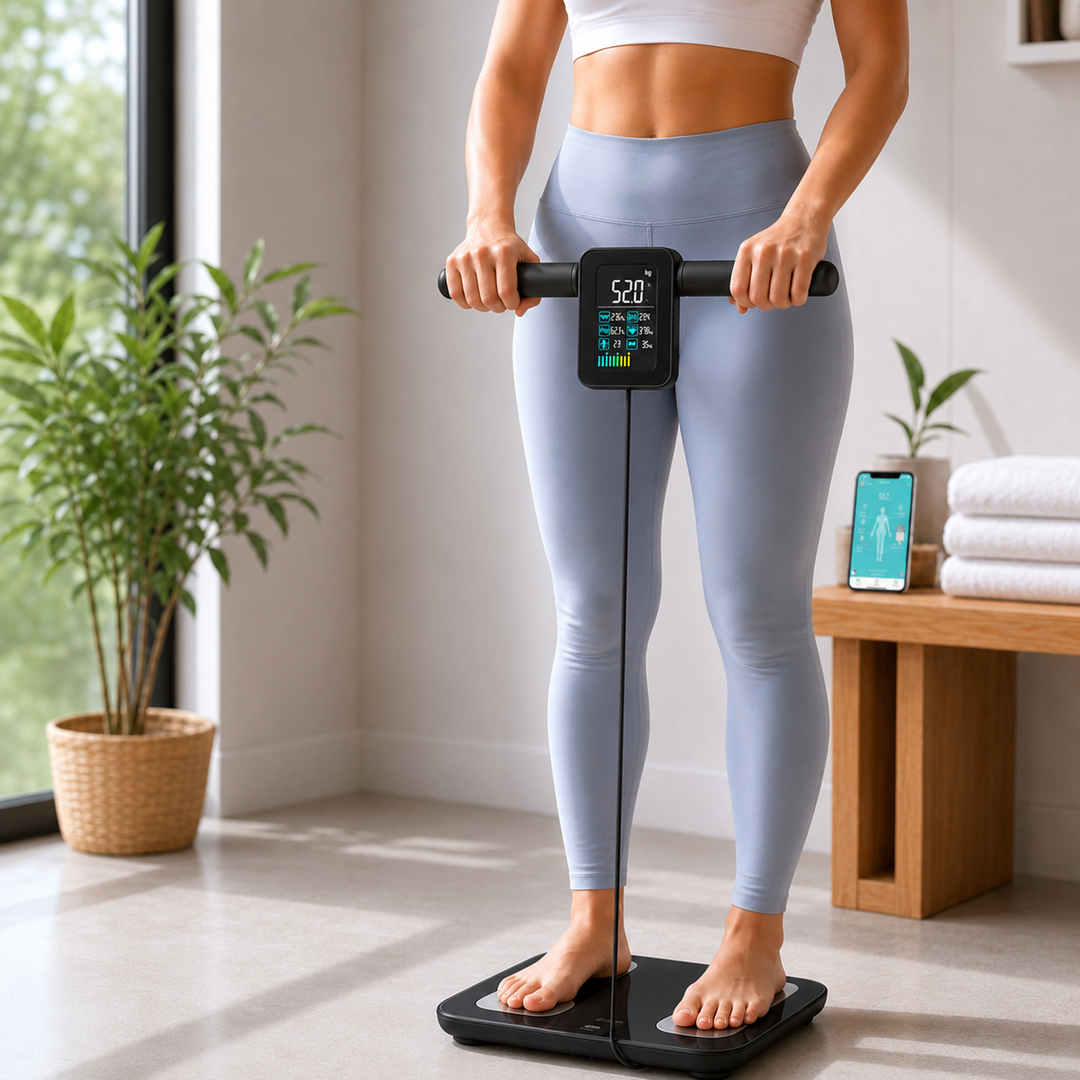 Premium Smart Body Composition Scale 8 Electrode Digital Weight Scale Bluetooth App Sync Body Fat Muscle Water BMI Tracker 180kg LCD Multi User