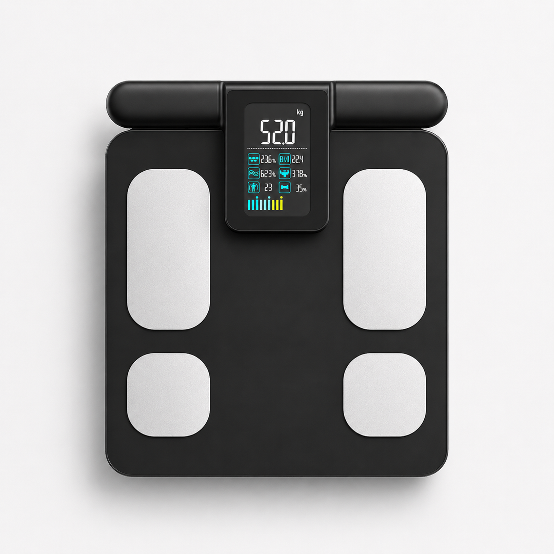 Premium Smart Body Composition Scale 8 Electrode Digital Weight Scale Bluetooth App Sync Body Fat Muscle Water BMI Tracker 180kg LCD Multi User