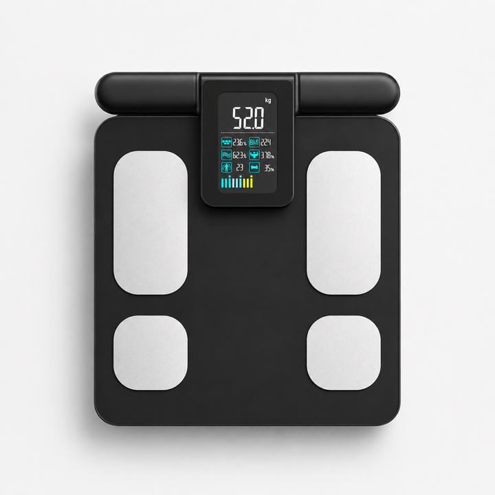 Premium Smart Body Composition Scale 8 Electrode Digital Weight Scale Bluetooth App Sync Body Fat Muscle Water BMI Tracker 180kg LCD Multi User