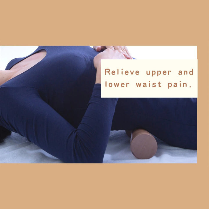 Premium Wood Back Roller – Manual Back Massager, Deep Tissue Spine Alignment & Muscle Recovery Tool - PhysioFitLab