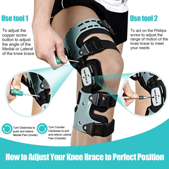 Premium Unloader Knee Brace – Arthritis Pain Relief, Osteoarthritis Support, Adjustable ROM, Post-Surgery Recovery Aid, One Size - PhysioFitLab