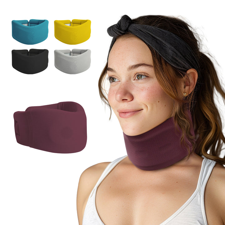 Premium Adjustable Neck Brace Foam Cervical Collar for Pain Relief, Comfortable Support for Home Use and Sleeping, Various Sizes S-XL - PhysioFitLab