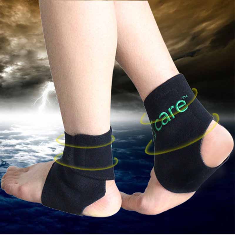 Premium Magnetic Therapy Ankle Brace with Tourmaline, Self-Heating Far Infrared Support, Adjustable Compression, Foot Massager for Pain Relief, Foot Health Care (1 Pair) - PhysioFitLab