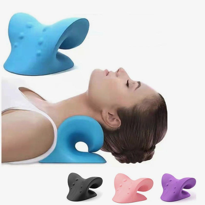 Premium Neck and Shoulder Stretcher Relaxer - Cervical Chiropractic Traction Device, Ergonomic Massage Pillow for Pain Relief and Spine Alignment, Neck Tension & Headache Relief - PhysioFitLab
