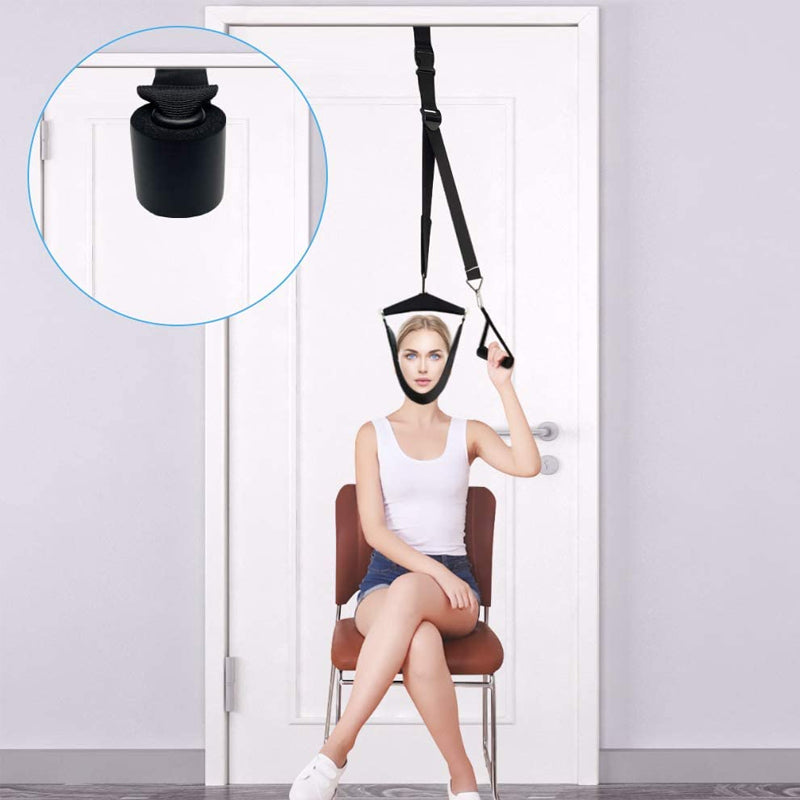 High-Quality Cervical Neck Traction Device for Home Use, Over-Door Neck Stretcher Hammock, Pain Relief & Spine Correction Brace for Physical Therapy - PhysioFitLab