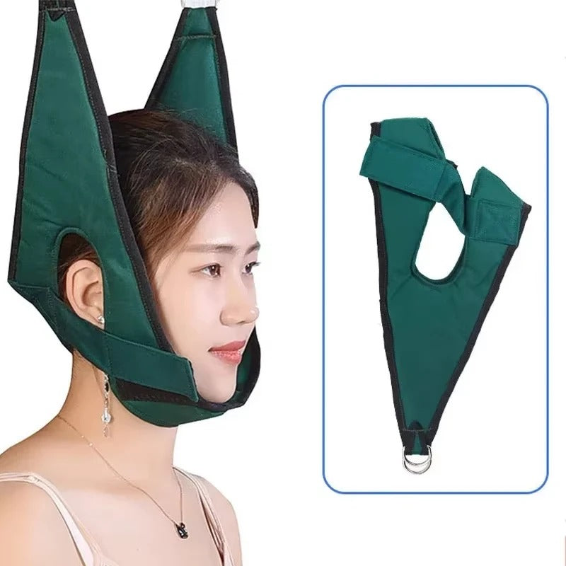 High-Quality Cervical Neck Traction Device for Home Use, Over-Door Neck Stretcher Hammock, Pain Relief & Spine Correction Brace for Physical Therapy - PhysioFitLab