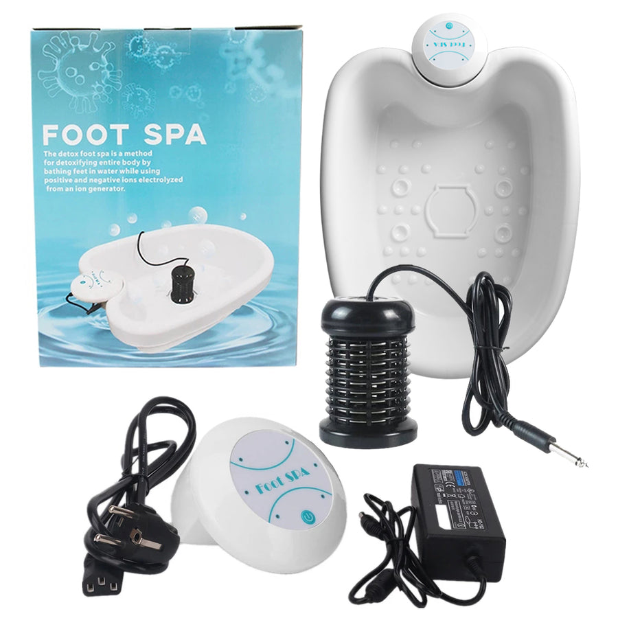 Premium Electric Foot Spa Massager – Mini Ionic Detox Bath with Vibrating Whirlpool & Pressotherapy, Aqua Cleanse for Relaxation and Foot Pain Relief - PhysioFitLab