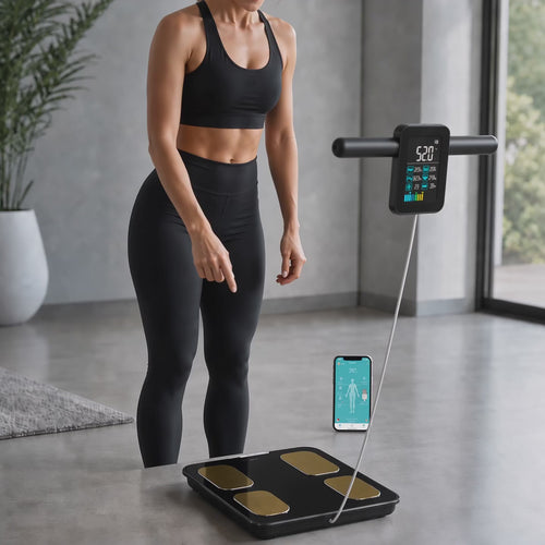 Premium Smart Body Composition Scale 8 Electrode Digital Weight Scale Bluetooth App Sync Body Fat Muscle Water BMI Tracker 180kg LCD Multi User